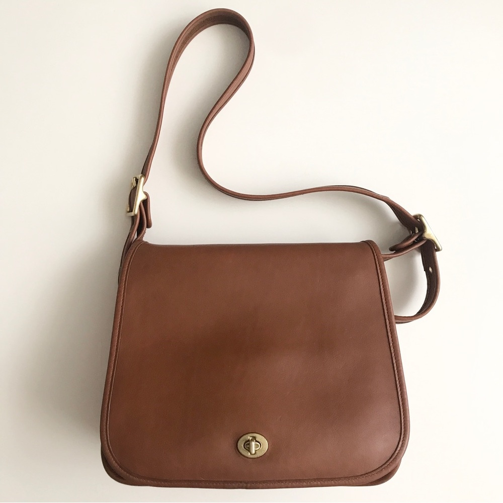 Vintage Coach British Tan Stewardess Shoulder Bag Authentic Costa Rica 9525